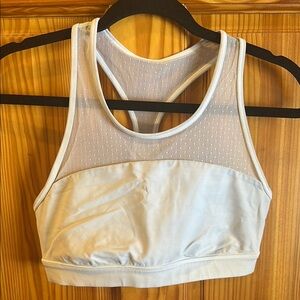 Lululemon white mesh sports bra